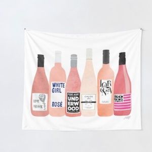 Society6 White Girl Rose Bottle Tapestry